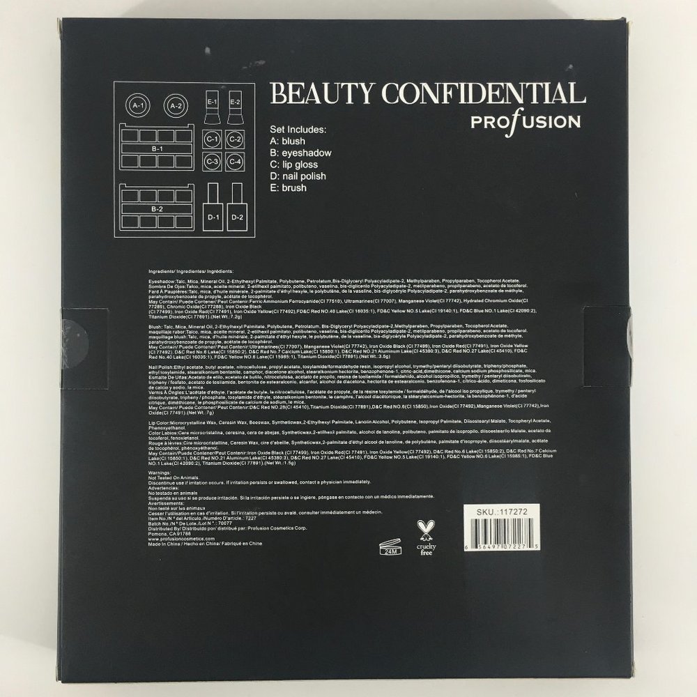 Profusion Beauty Confidential 26 Pc Makeup Cosmetic Set Eyes Lips Nails & More - Picture 2 of 2